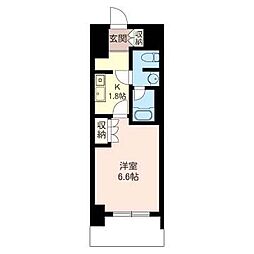 エスティメゾン武蔵小金井 1Kの間取図画像