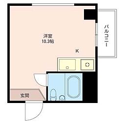 サンシャトウ ワンルームの間取図画像