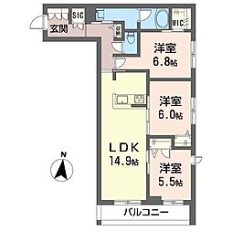 ウインド　シュピール 3階3LDKの間取り