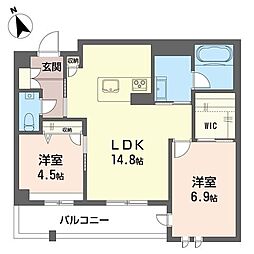 グランパティオ梶ヶ谷 2LDKの間取図画像