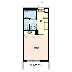 グレートセンテレオA 1Kの間取図画像