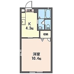 ラ・フェスタ 1Kの間取図画像