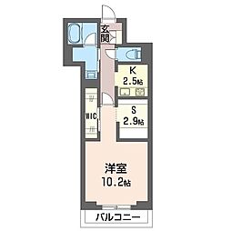 ルーチェ　VII 3階1SKの間取り