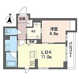 ライヴテイル桜木町 1LDKの間取図画像