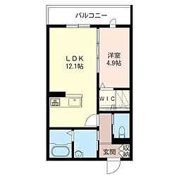 Elvita 1LDKの間取図画像