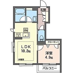 VistaVerde 1LDKの間取図画像