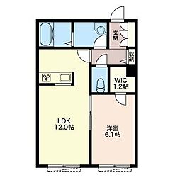 Gardens 1LDKの間取図画像