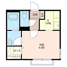 ドルフ沼袋 1Kの間取図画像