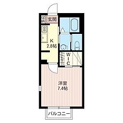メゾンいぶき 00101 1階1Kの間取り