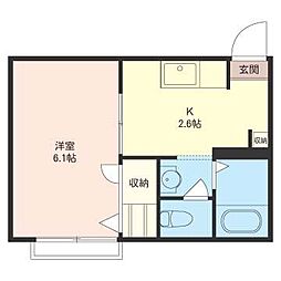 グランシード滝野川C 1Kの間取図画像