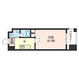 エスティメゾン銀座 5階1Kの間取り