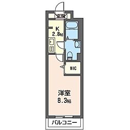 ハイムMF 1Kの間取図画像