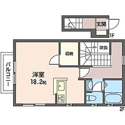 デザインコート学芸大学 ワンルームの間取図画像
