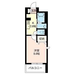 ルミエールヒル 1Kの間取図画像