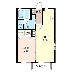 マーブル1 1LDKの間取図画像