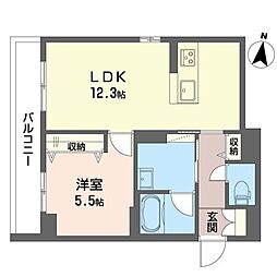 ティーケー幕張本郷 1LDKの間取図画像