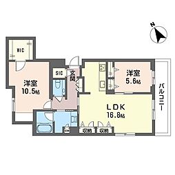 間取図画像 2LDK