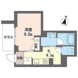ラ・イスラ・ボニータ 00101 1階1Kの間取り