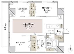 スカイテラス南大塚 11階3LDKの間取り