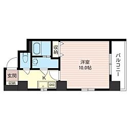 ワイズ・クレスト 1Kの間取図画像