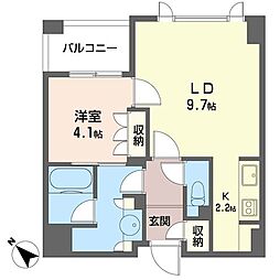 プライムメゾン銀座イースト 1LDKの間取図画像
