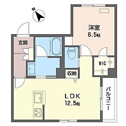 ユーフォリア 1LDKの間取図画像
