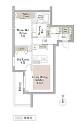 グローサーバウム 2LDKの間取図画像