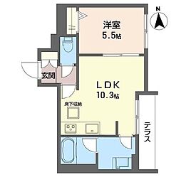ルミエール四谷大京町 1LDKの間取図画像