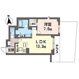 ウィズプラス永福町 1LDKの間取図画像
