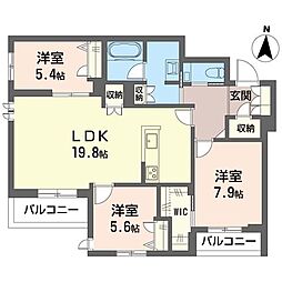 セントラル レジデンス 3LDKの間取図画像
