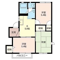 ベルカーサ 3Kの間取図画像