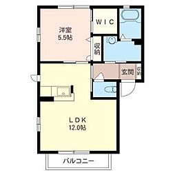 タウンパレス 1LDKの間取図画像