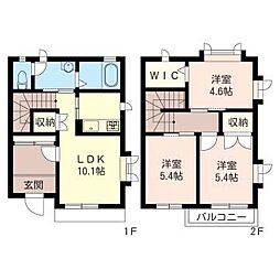 ベルアーク長後B 3SLDKの間取図画像