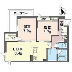 エフボーテ 2LDKの間取図画像