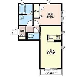 ステラピーノ 1LDKの間取図画像