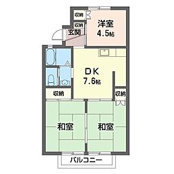 佐野ハイツ 3DKの間取図画像