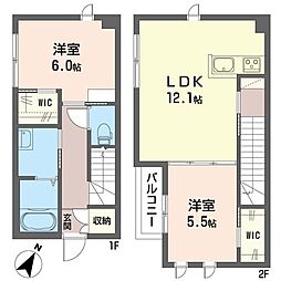 メゾン シャルール 2LDKの間取図画像