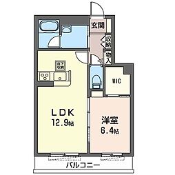 コンフォートミエル 1LDKの間取図画像