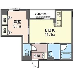 リラフォート 1LDKの間取図画像