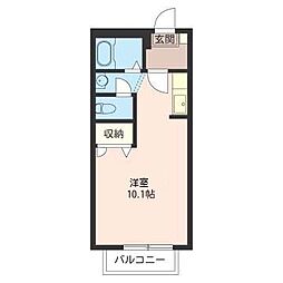 メゾン・ド・ソレイユ ワンルームの間取図画像