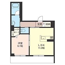 Felice 1LDKの間取図画像