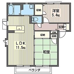 NEWアスティオス 2LDKの間取図画像