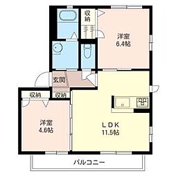 フェアリーコート07 2LDKの間取図画像