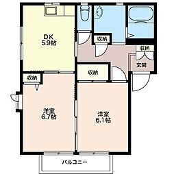イーストパーク 2Kの間取図画像