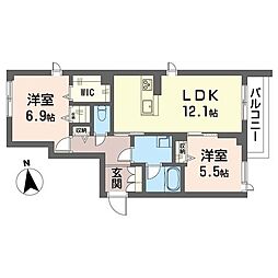 間取図画像 2LDK