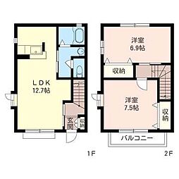 ステイタス2 2LDKの間取図画像