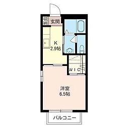 グランバリェ・M 1Kの間取図画像