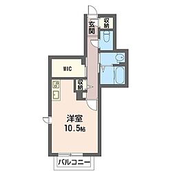 メゾン・グロリオサ ワンルームの間取図画像