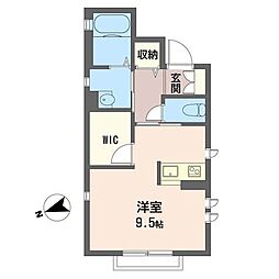 Ｂｅｎｅｖｏｌｅｎｃｅ宮町 1階ワンルームの間取り