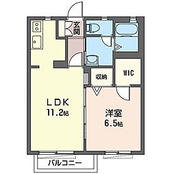 Ｎｅｏ　ｇｌｏｂａｌ 2階1LDKの間取り